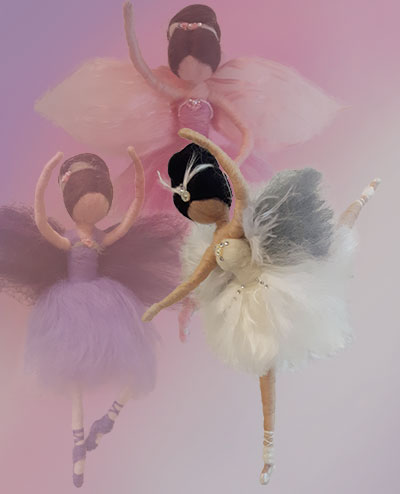 Ballerina Elfe Filz Wolle neelde felted ballerina