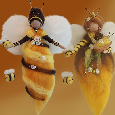 Bienenfee Filz Wolle Biene