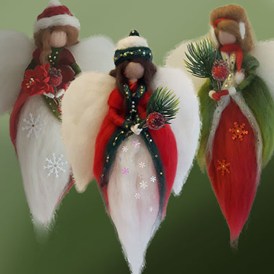 Weihnachten Engel Filz Wolle Dekoration