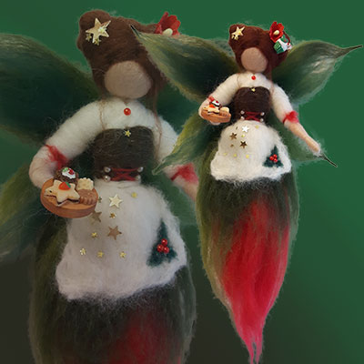 Weihnachten Engel Filz Wolle Guetzli Kekse