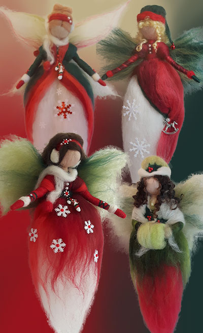 Weihnachten Fee Filz Wolle Dekoration Christmas Fairy